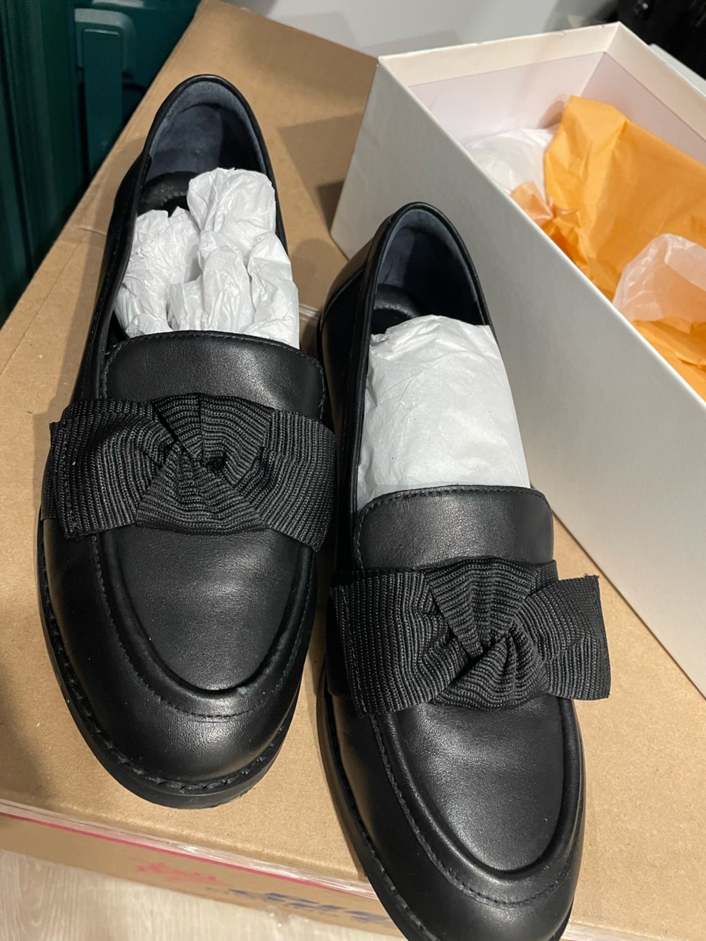Quince penny bow loafers